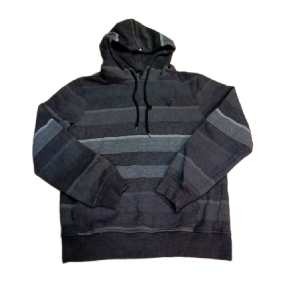 Men's Gray Striped Hoodie